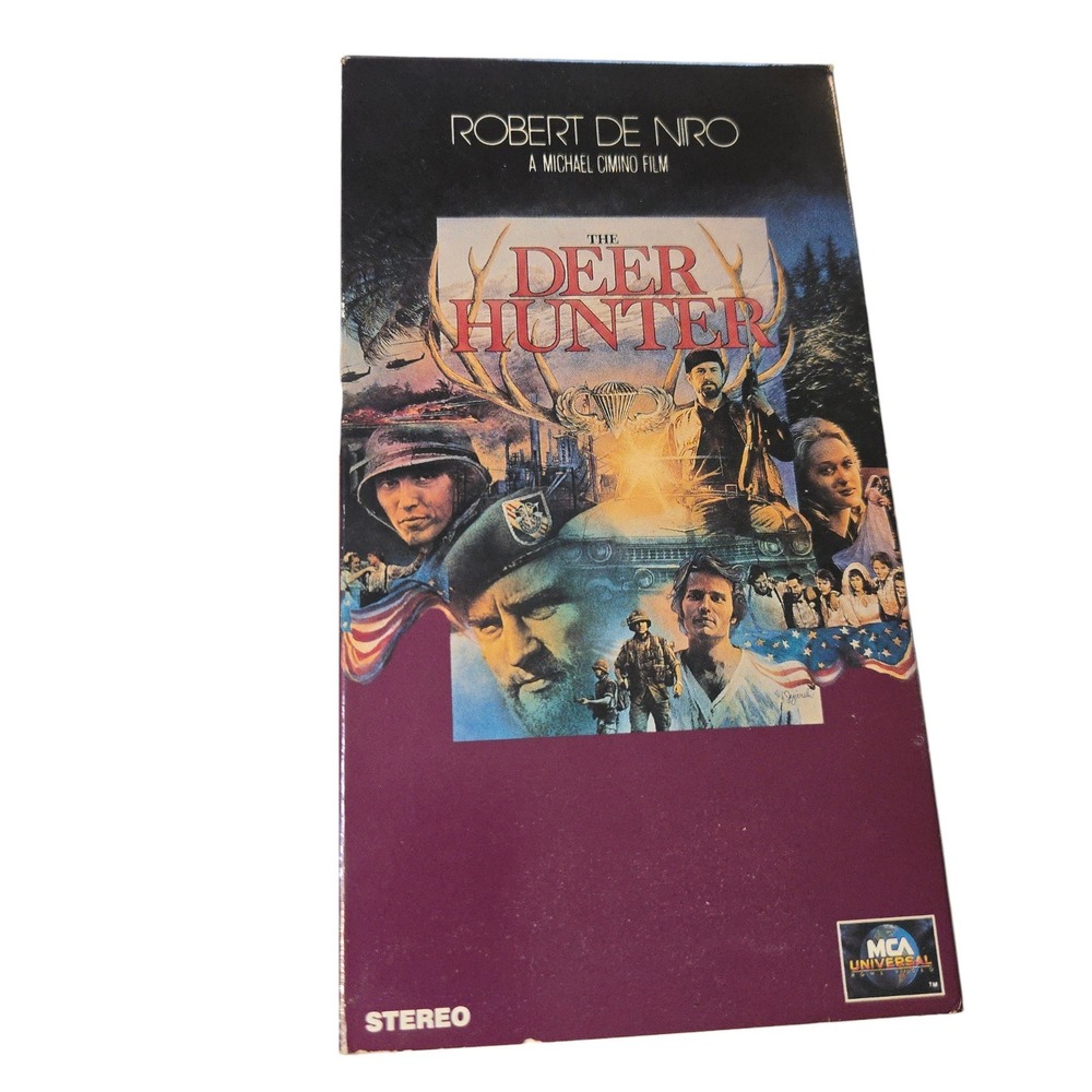 VTG 1991 The Deer Hunter VHS Double Tape Box Set Universal Robert De‎ Niro Movie